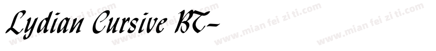 Lydian Cursive BT字体转换